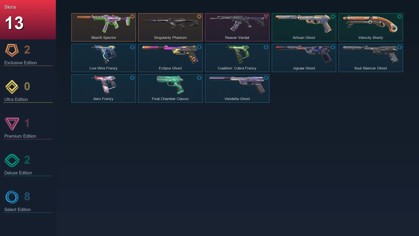 EU | Lv134 | Unranked | 13 Skin | 15 Agent | 41 Buddy — Valorant account