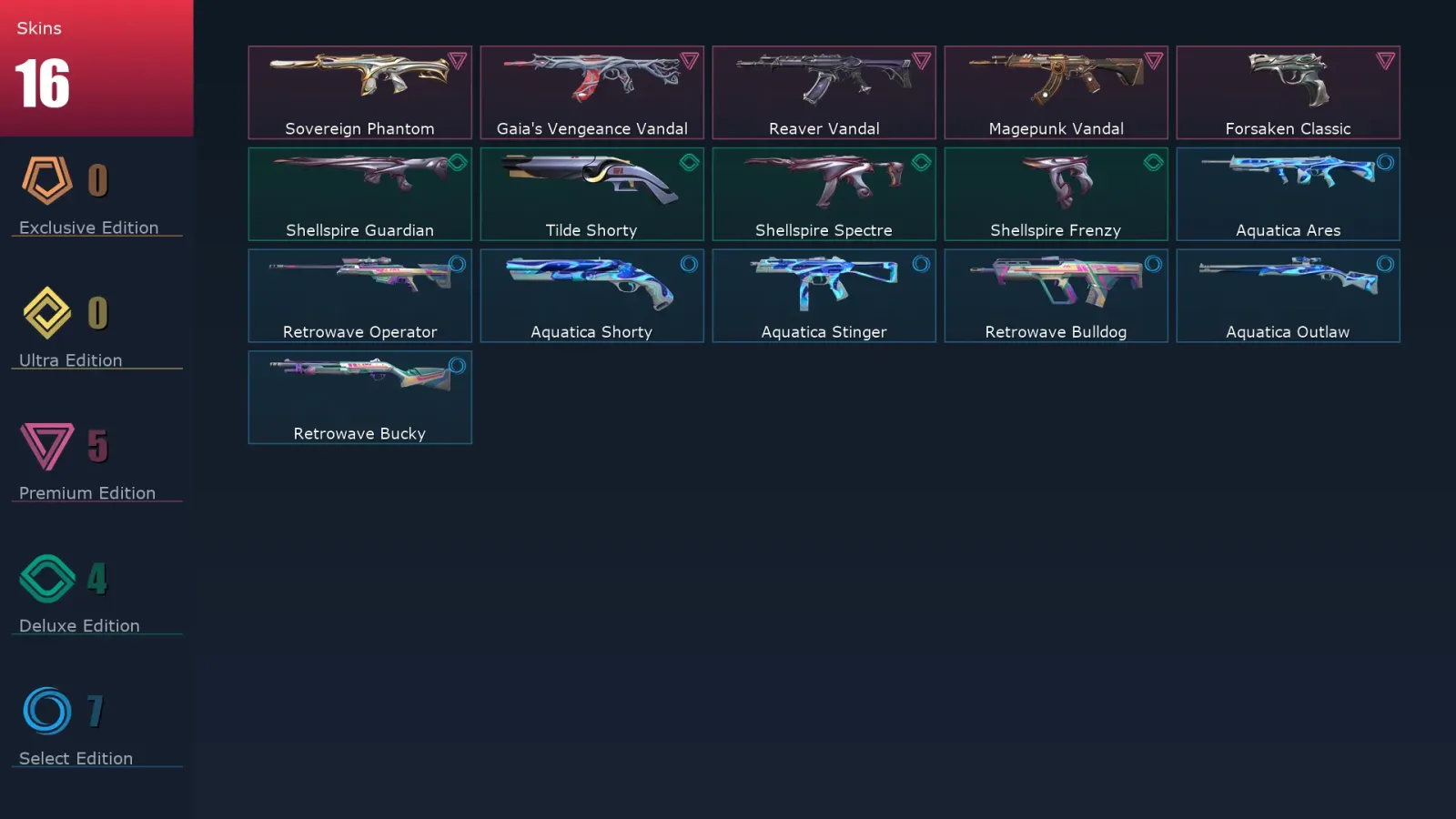[Valorant] | EU | Level 89 | Diamond 1 | 22 Agents | 16 Skins