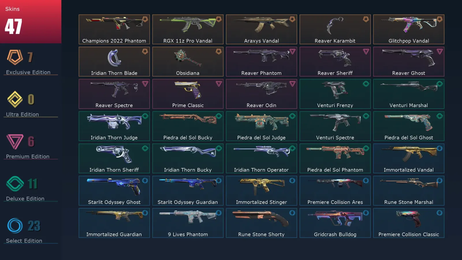 [Valorant] | EU | Level 89 | Silver 3 | 26 Agents | 47 Skins — Silver Valorant