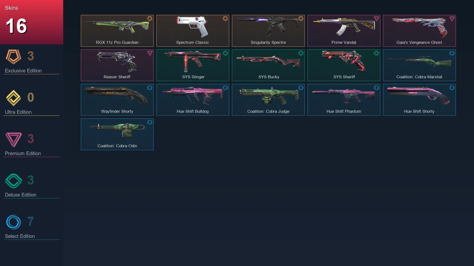 EU | Lv34 | Unranked | 16 Skin | 12 Agent | 18 Buddy
