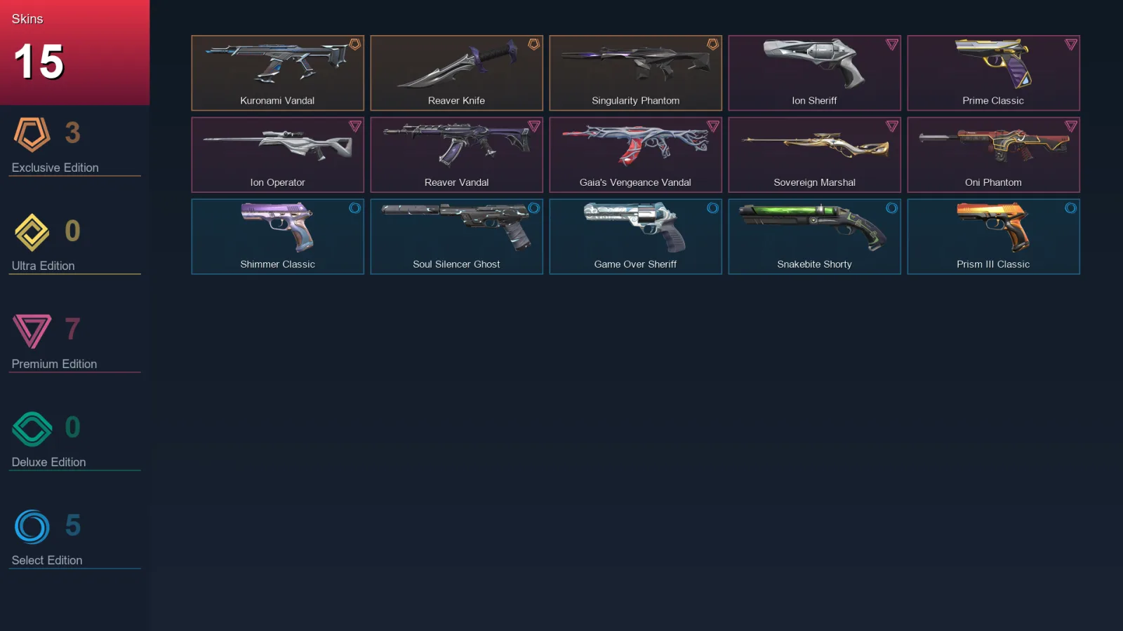 NA | Lv93 | Unranked | 15 Skin | 23 Agent | 49 Buddy