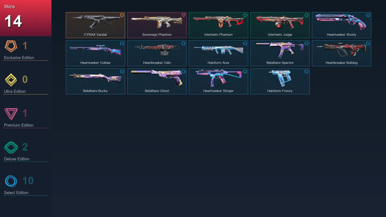 AP | Lv20 | Unranked | 14 Skin | 9 Agent | 9 Buddy