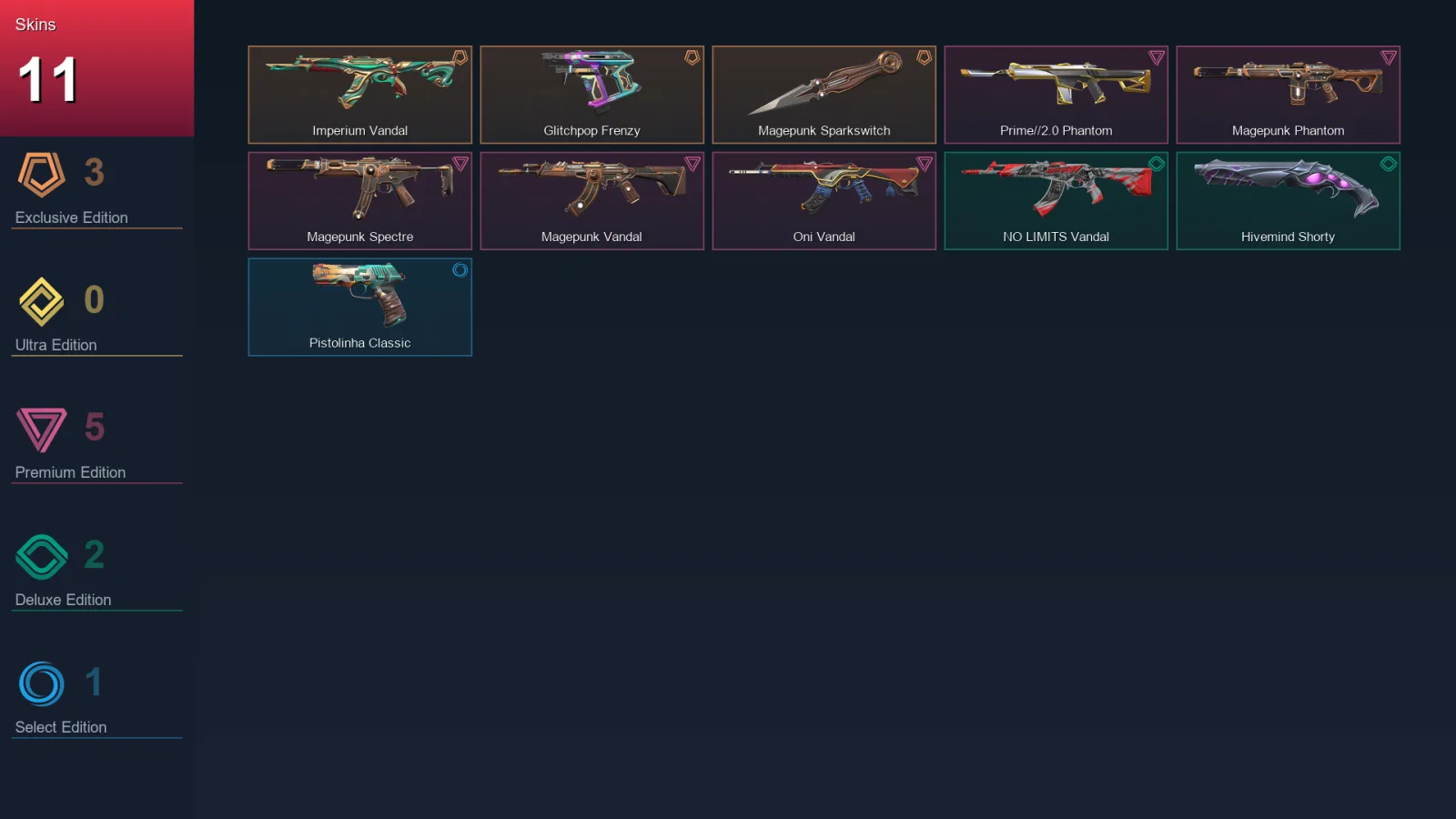 AP | Lv86 | Unranked | 11 Skin | 23 Agent | 55 Buddy