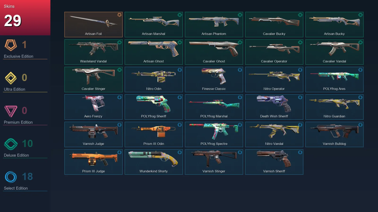 AP | Lv82 | Unranked | 29 Skin | 19 Agent | 51 Buddy — Wasteland Vandal
