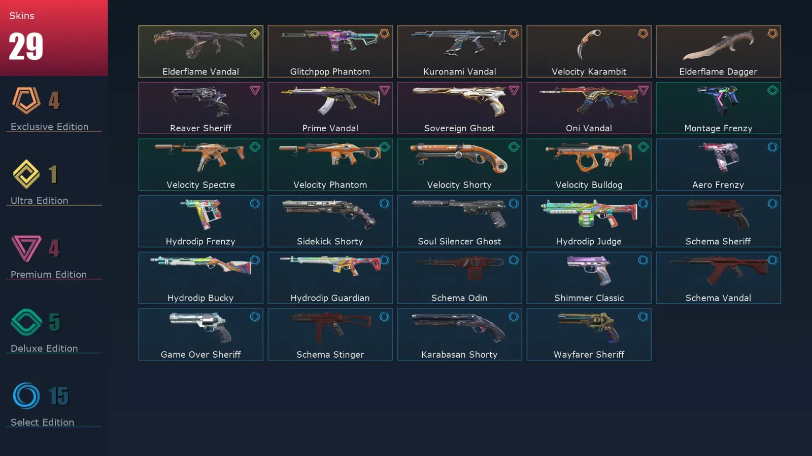 [Valorant] | EU | Level 235 | 28 Agents | 29 Skins — Valorant account