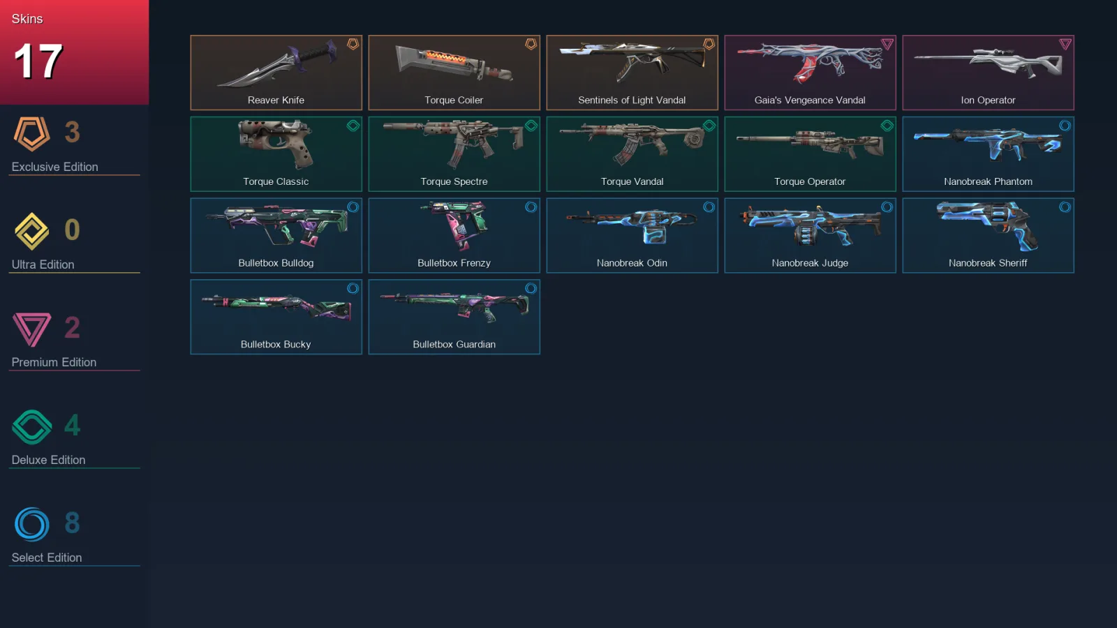 EU | Lv30 | Unranked | 17 Skin | 10 Agent | 11 Buddy