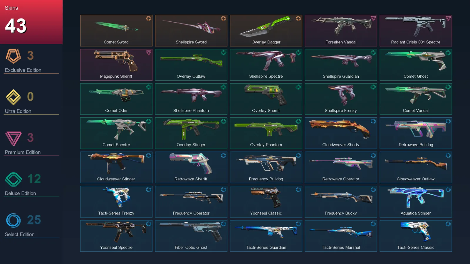 AP | Lv116 | Unranked | 43 Skin | 27 Agent | 54 Buddy