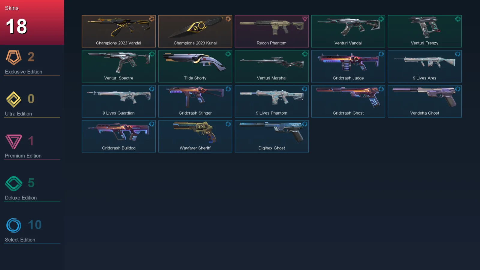 NA | Lv128 | Unranked | 18 Skin | 17 Agent | 57 Buddy — Valorant account
