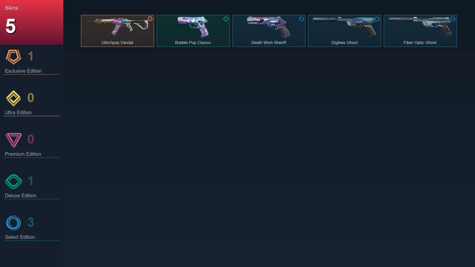 EU | Lv105 | Unranked | 5 Skin | 28 Agent | 45 Buddy