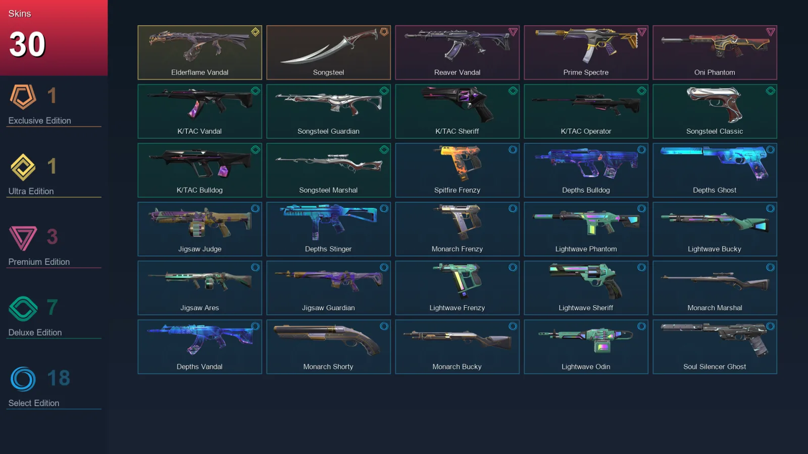 EU | Lv58 | Unranked | 30 Skin | 15 Agent | 40 Buddy — Valorant account