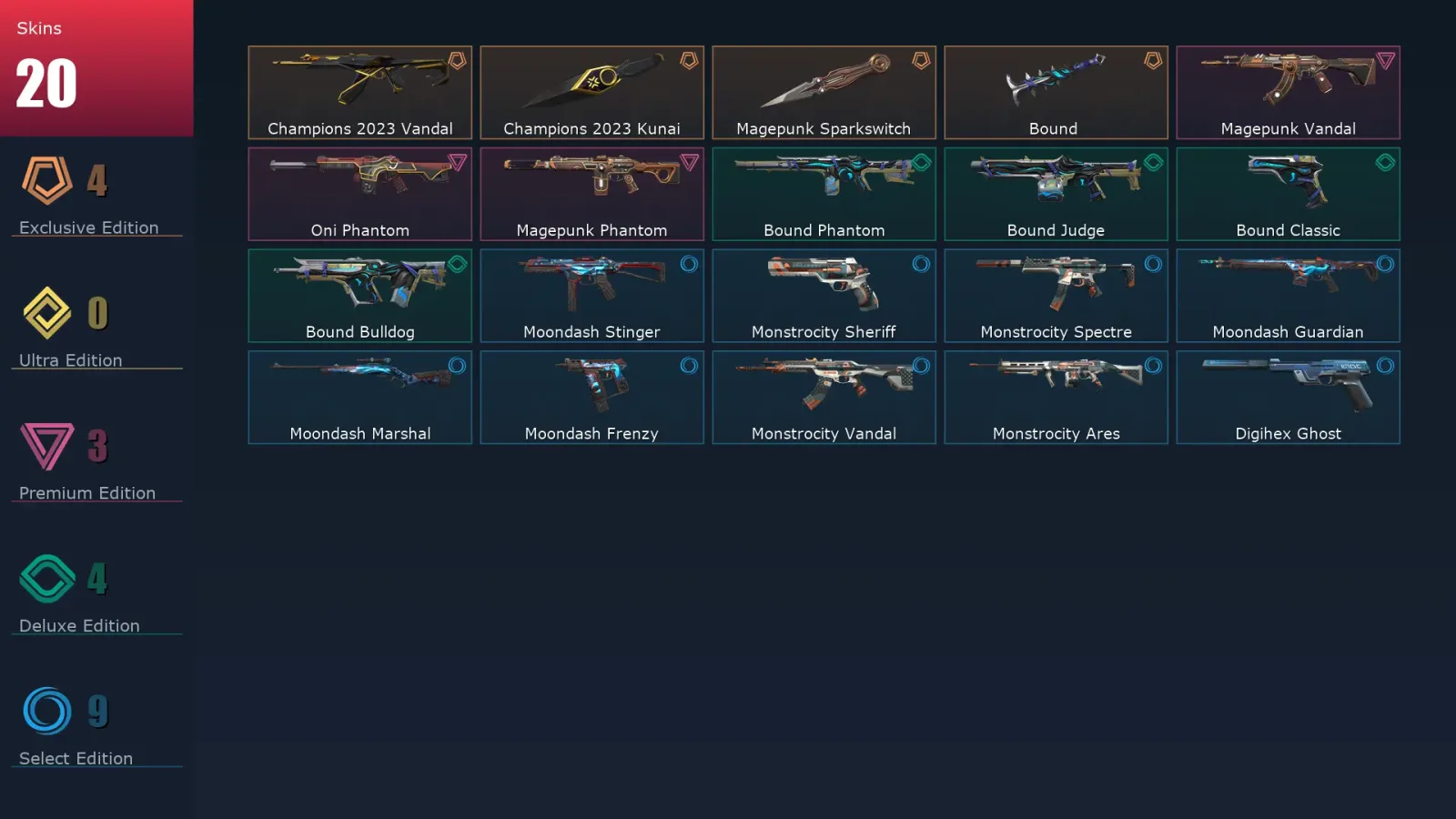 [Valorant] | EU | Level 75 | 23 Agents | 20 Skins — Valorant account