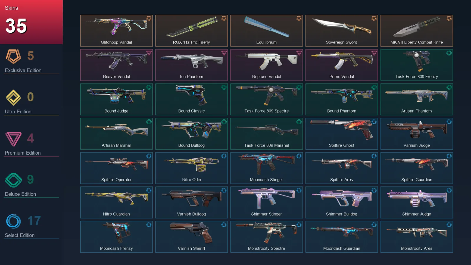 AP | Lv76 | Unranked | 35 Skin | 29 Agent | 45 Buddy — Valorant account