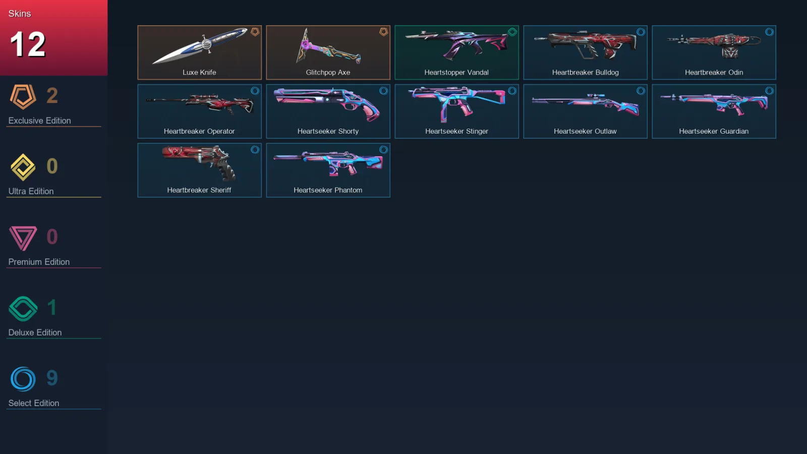 EU | Lv23 | Unranked | 12 Skin | 10 Agent | 11 Buddy