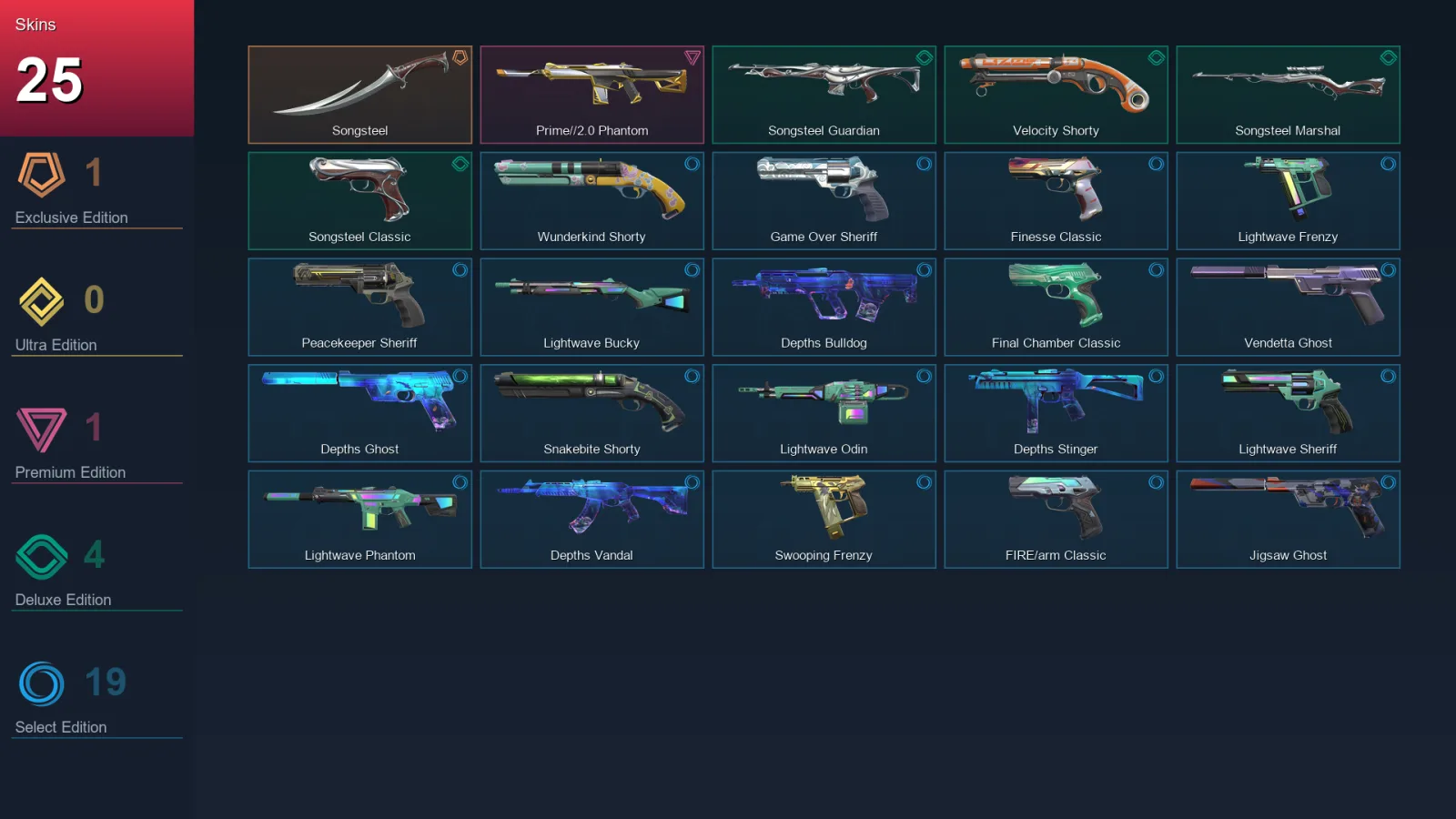 AP | Lv212 | Unranked | 25 Skin | 24 Agent | 78 Buddy
