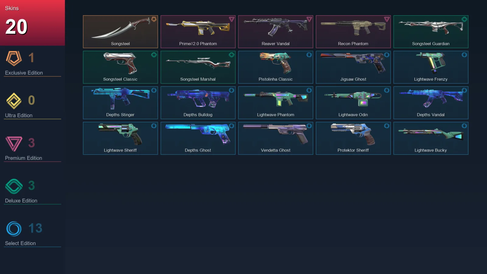 AP | Lv106 | Unranked | 20 Skin | 20 Agent | 48 Buddy