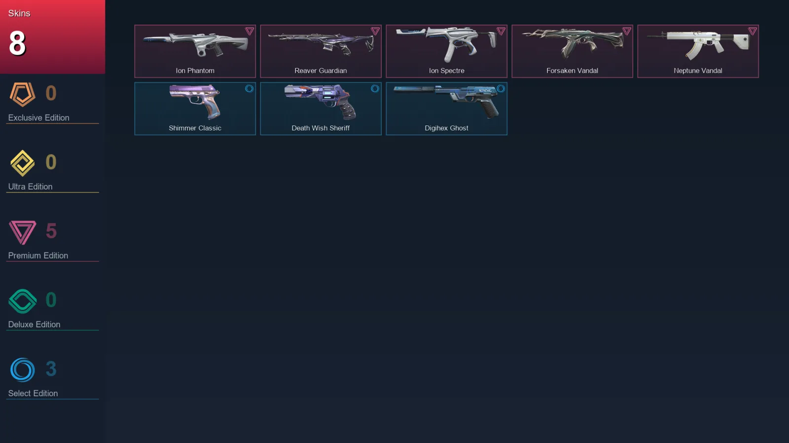NA | Lv118 | Unranked | 8 Skin | 26 Agent | 46 Buddy