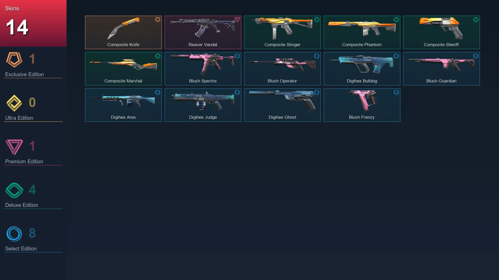 EU | Lv68 | Unranked | 14 Skin | 23 Agent | 33 Buddy