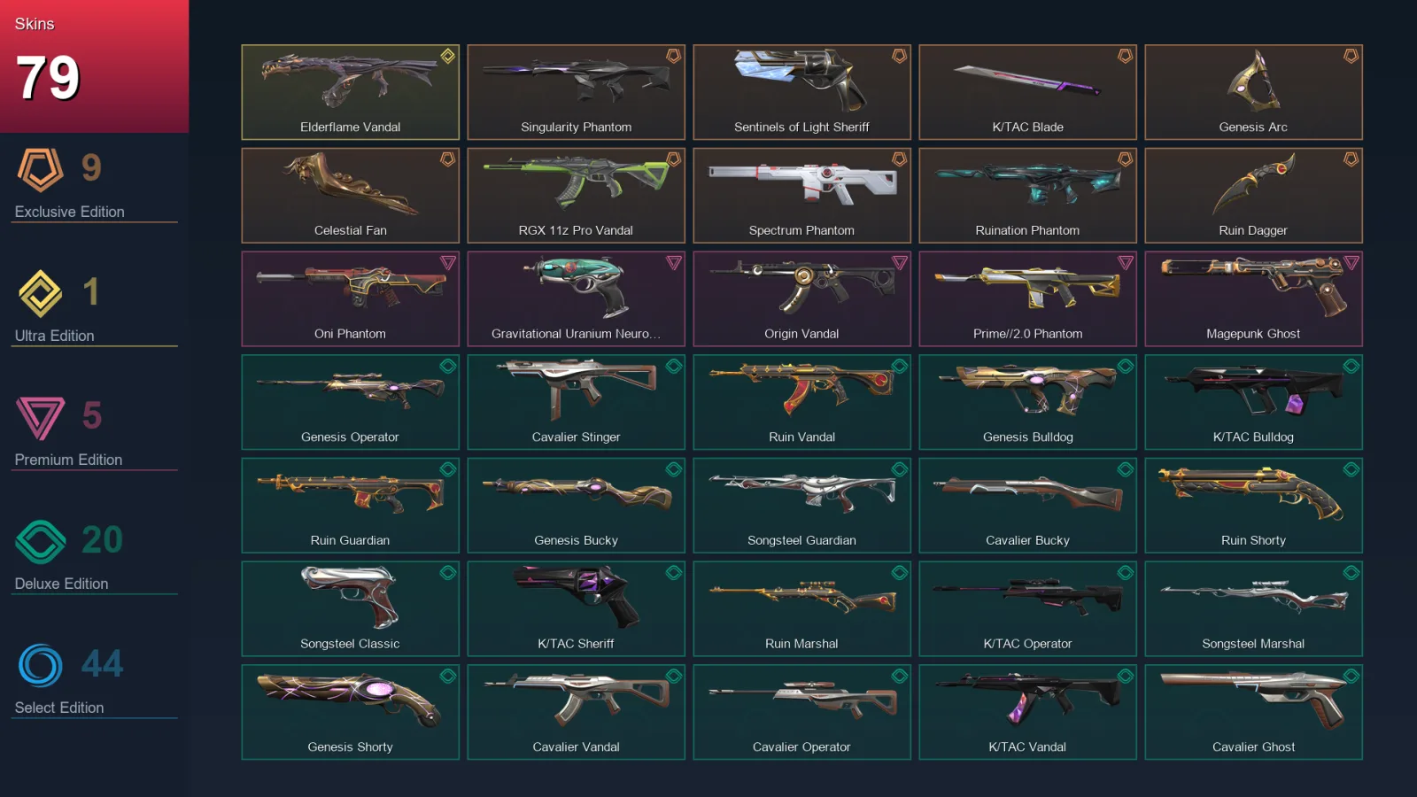 BR | Lv166 | Unranked | 79 Skin | 27 Agent | 97 Buddy — Valorant account
