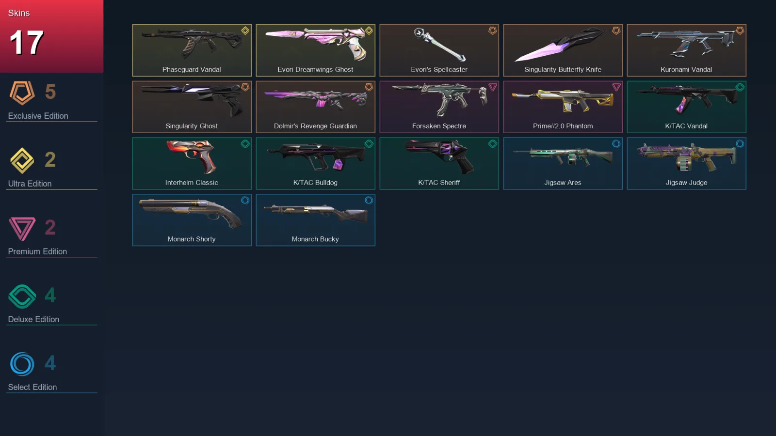 EU | Lv50 | Unranked | 17 Skin | 19 Agent | 21 Buddy — Valorant account
