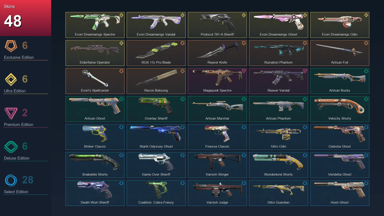 AP | Lv302 | Unranked | 48 Skin | 28 Agent | 127 Buddy