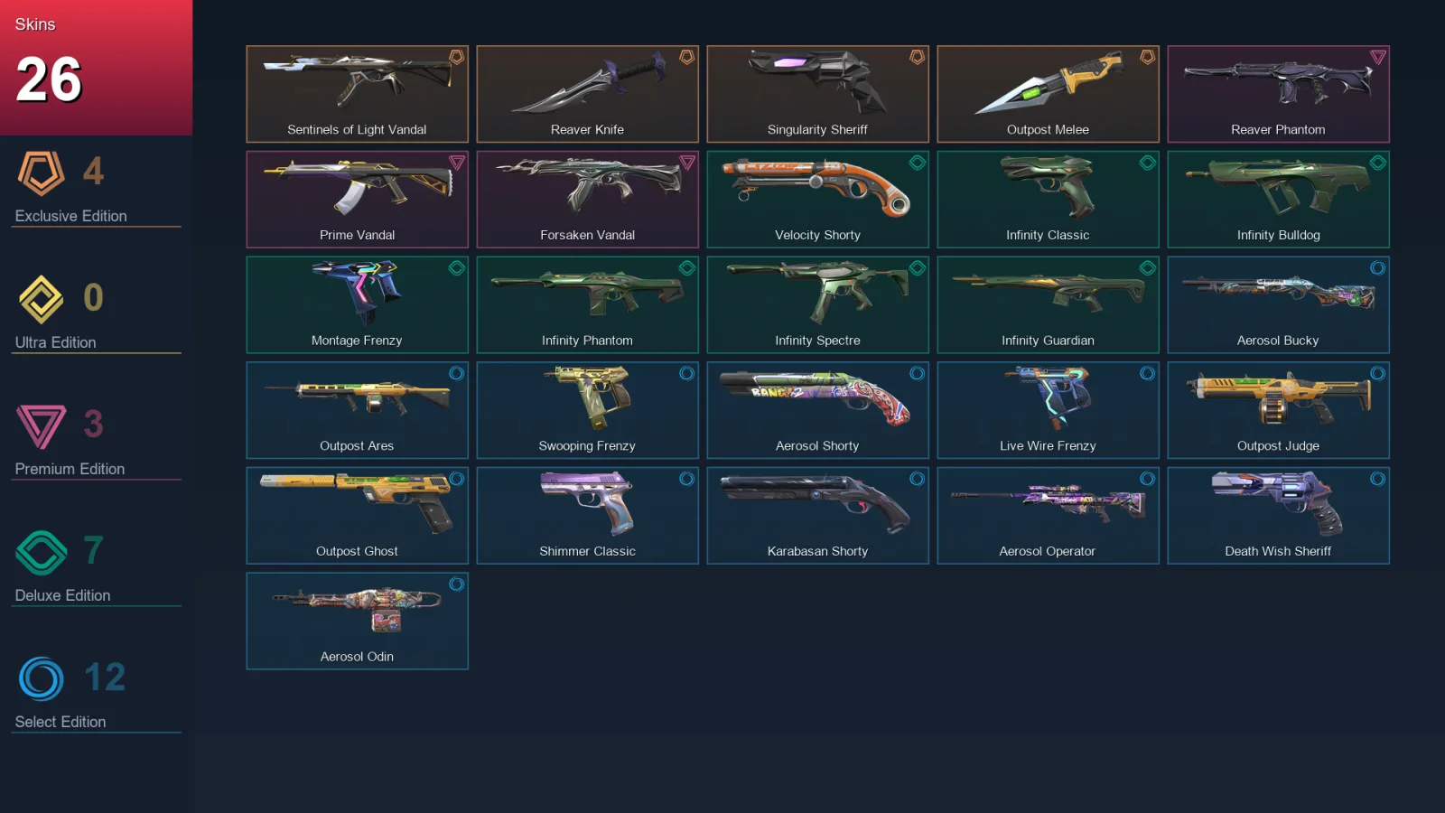 EU | Lv158 | Unranked | 26 Skin | 27 Agent | 80 Buddy