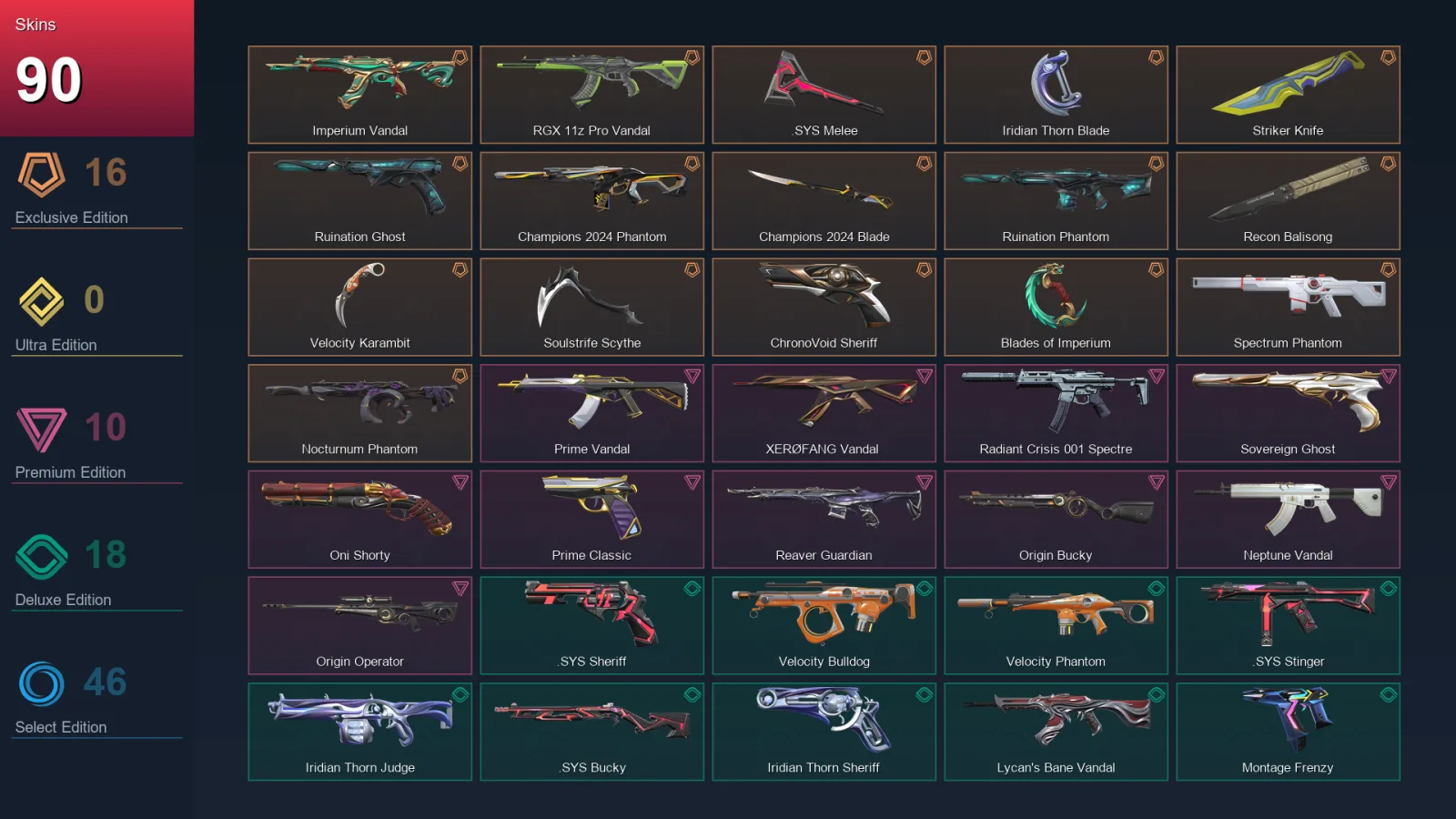 NA | Lv293 | Unranked | 90 Skin | 29 Agent | 113 Buddy — Valorant account