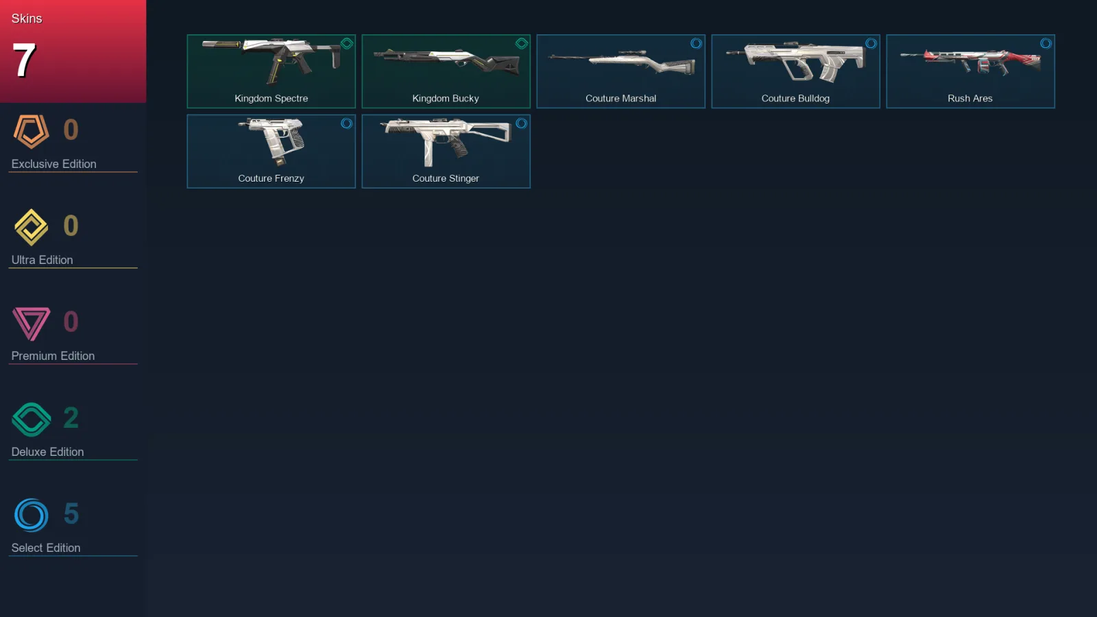AP | Lv1 | Unranked | 7 Skin | 12 Agent | 11 Buddy