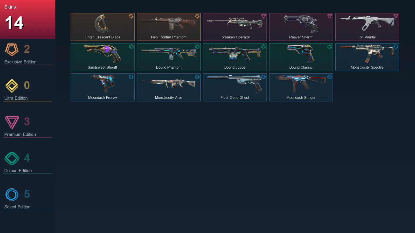AP | Lv66 | Unranked | 14 Skin | 17 Agent | 26 Buddy