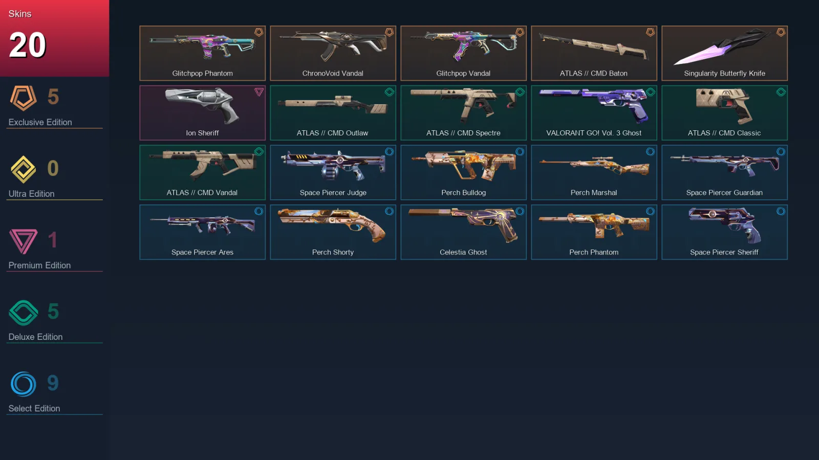 AP | Lv69 | Unranked | 20 Skin | 23 Agent | 33 Buddy — Unranked / Smurf Valorant