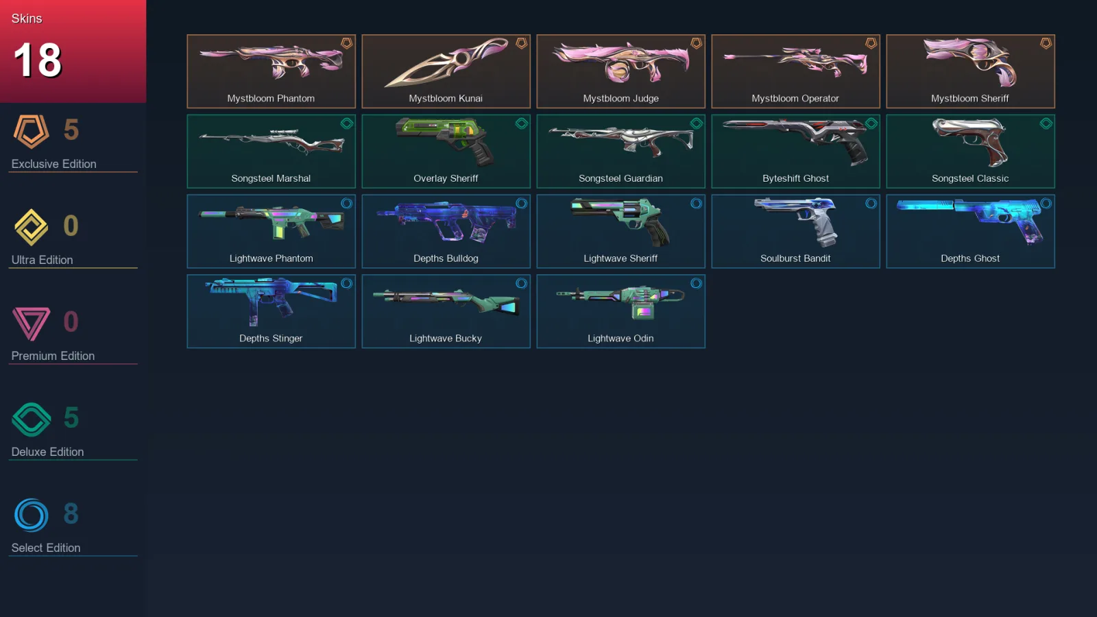 AP | Lv94 | Unranked | 18 Skin | 29 Agent | 61 Buddy