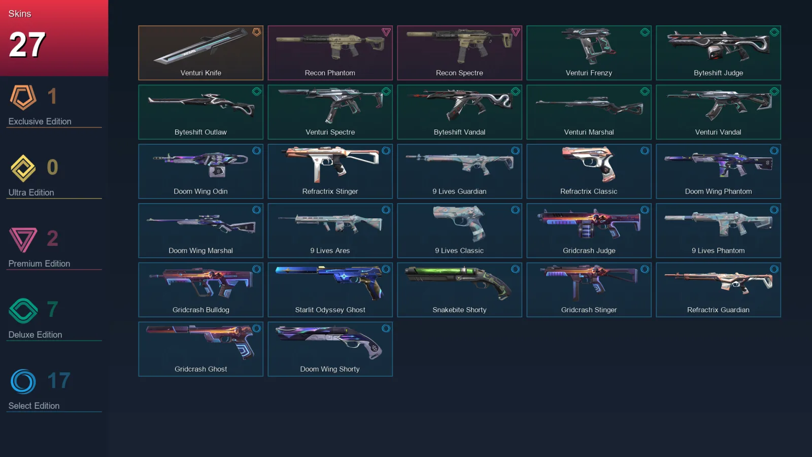 AP | Lv87 | Unranked | 27 Skin | 24 Agent | 51 Buddy