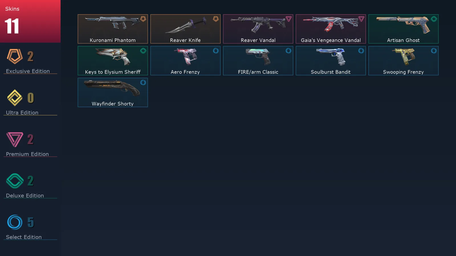 [Valorant] | EU | Level 142 | Gold 2 | 29 Agents | 11 Skins