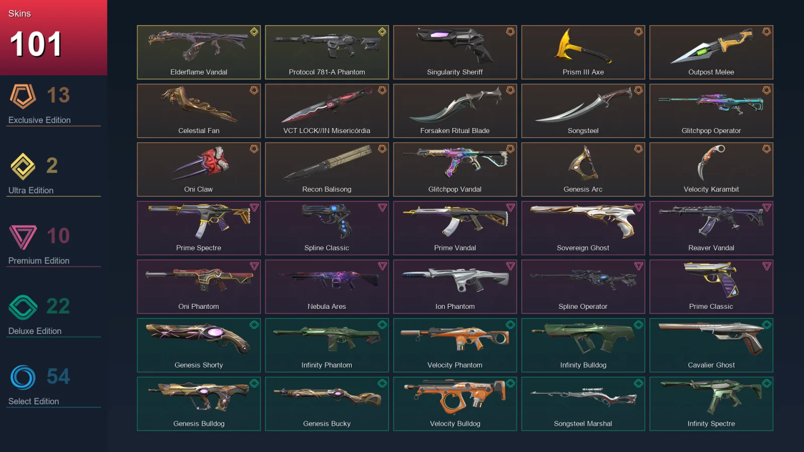 AP | Lv202 | Unranked | 101 Skin | 25 Agent | 118 Buddy