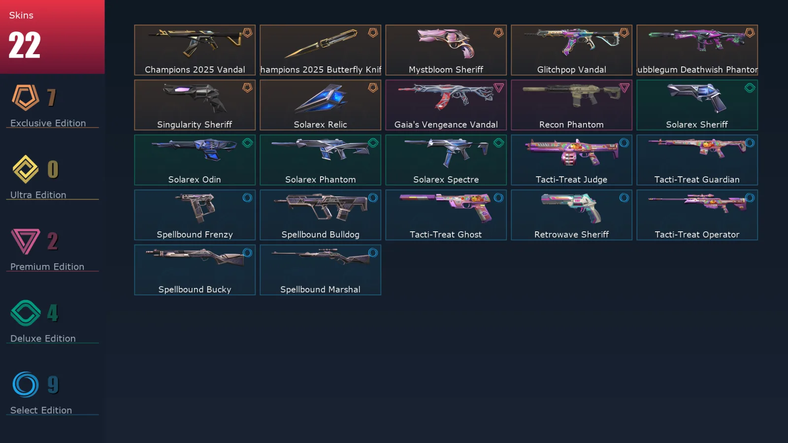 [Valorant] | EU | Level 96 | Diamond 3 | 29 Agents | 22 Skins