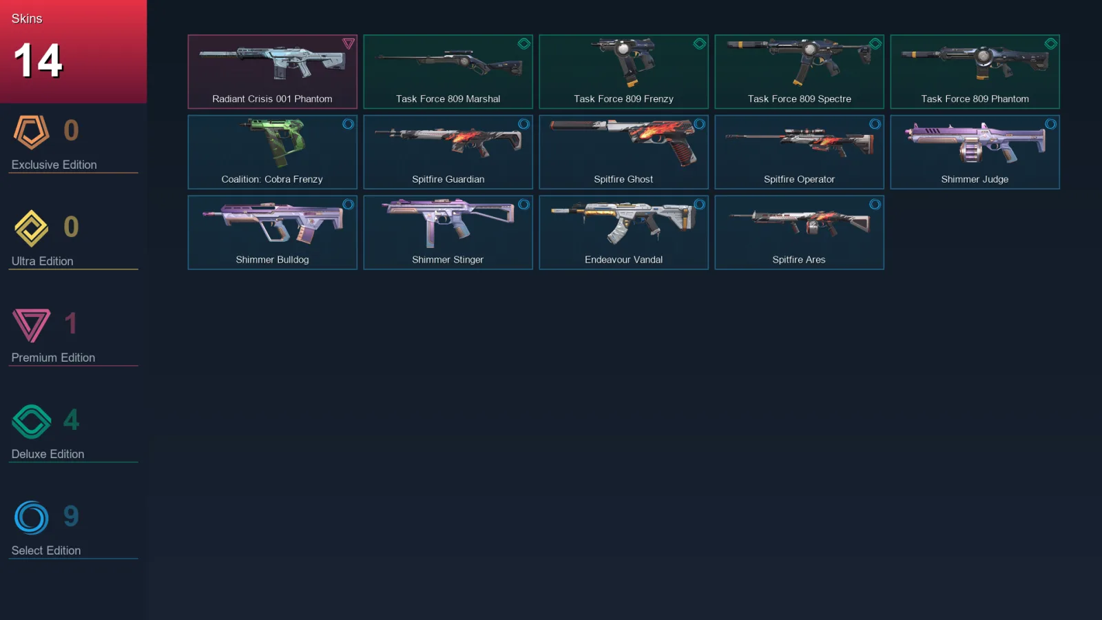 EU | Lv57 | Unranked | 14 Skin | 19 Agent | 30 Buddy — Valorant account