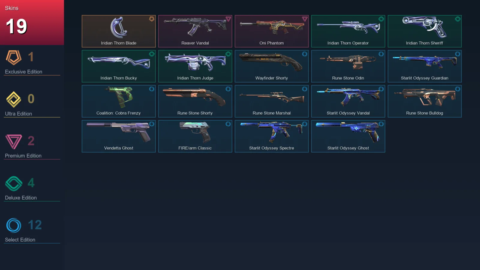EU | Lv98 | Unranked | 19 Skin | 23 Agent | 54 Buddy