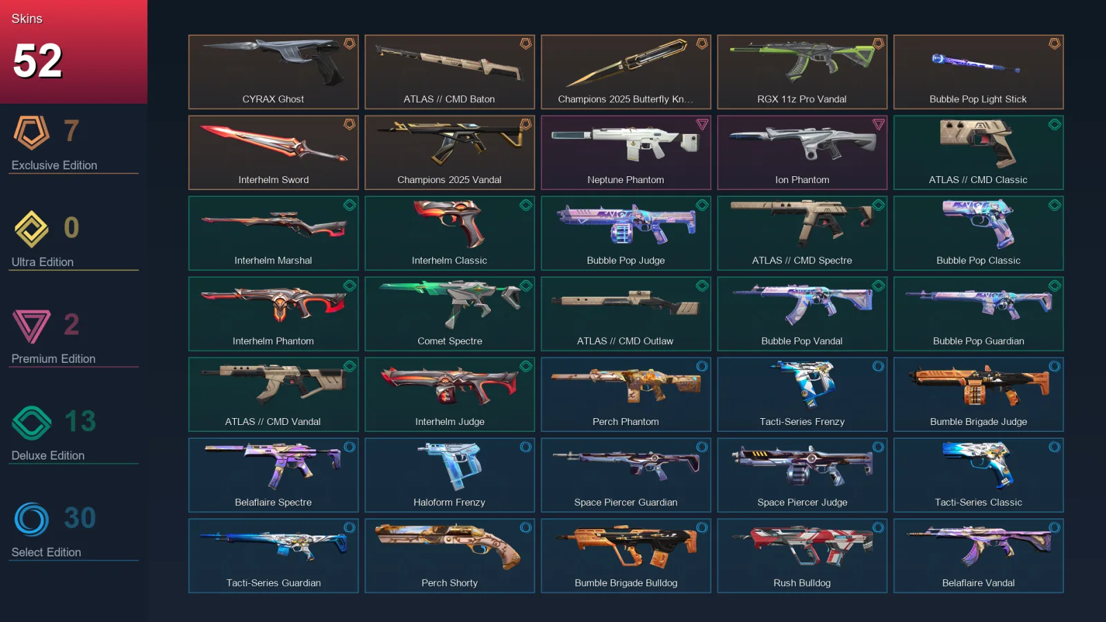 NA | Lv68 | Unranked | 52 Skin | 16 Agent | 41 Buddy