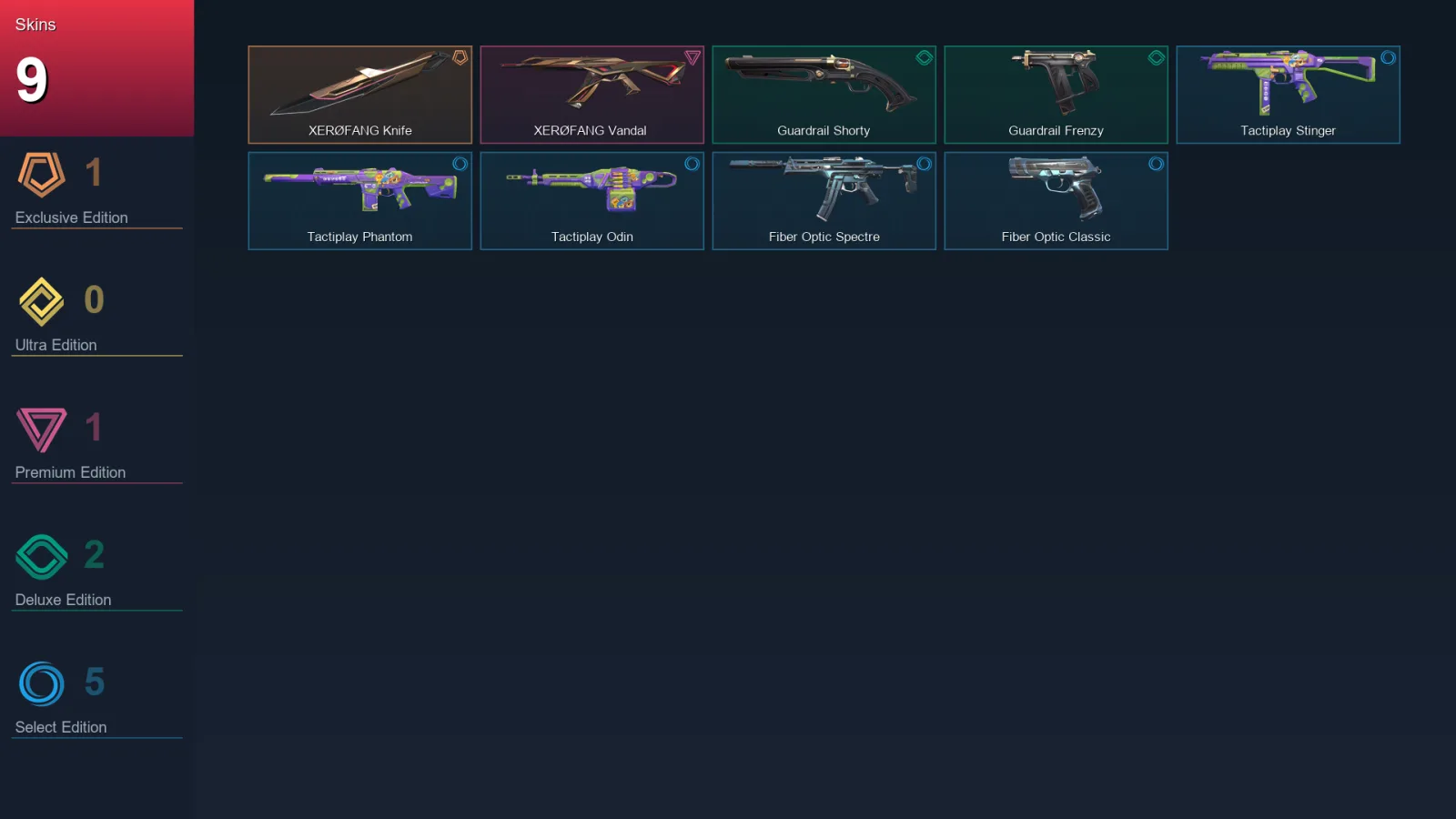 AP | Lv15 | Unranked | 9 Skin | 7 Agent | 7 Buddy
