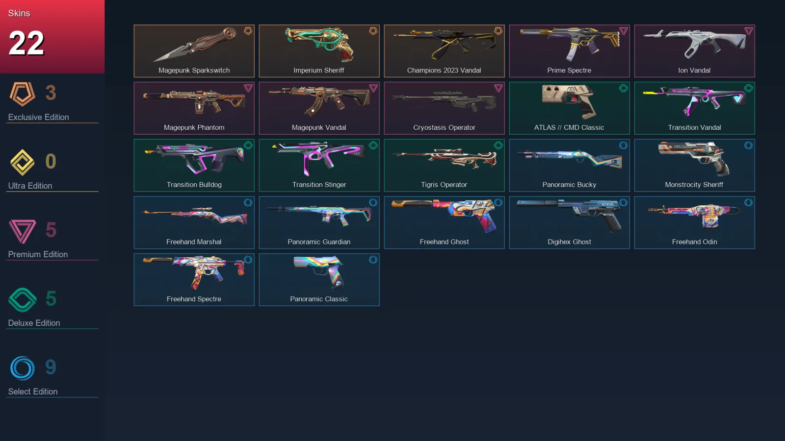 EU | Lv83 | Unranked | 22 Skin | 19 Agent | 35 Buddy — Valorant account
