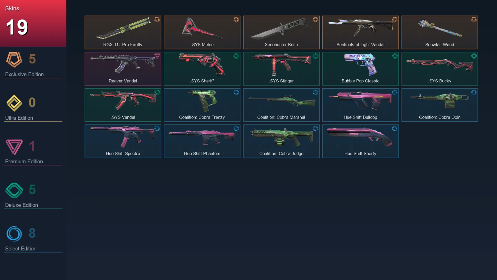 BR | Lv102 | Unranked | 19 Skin | 25 Agent | 50 Buddy