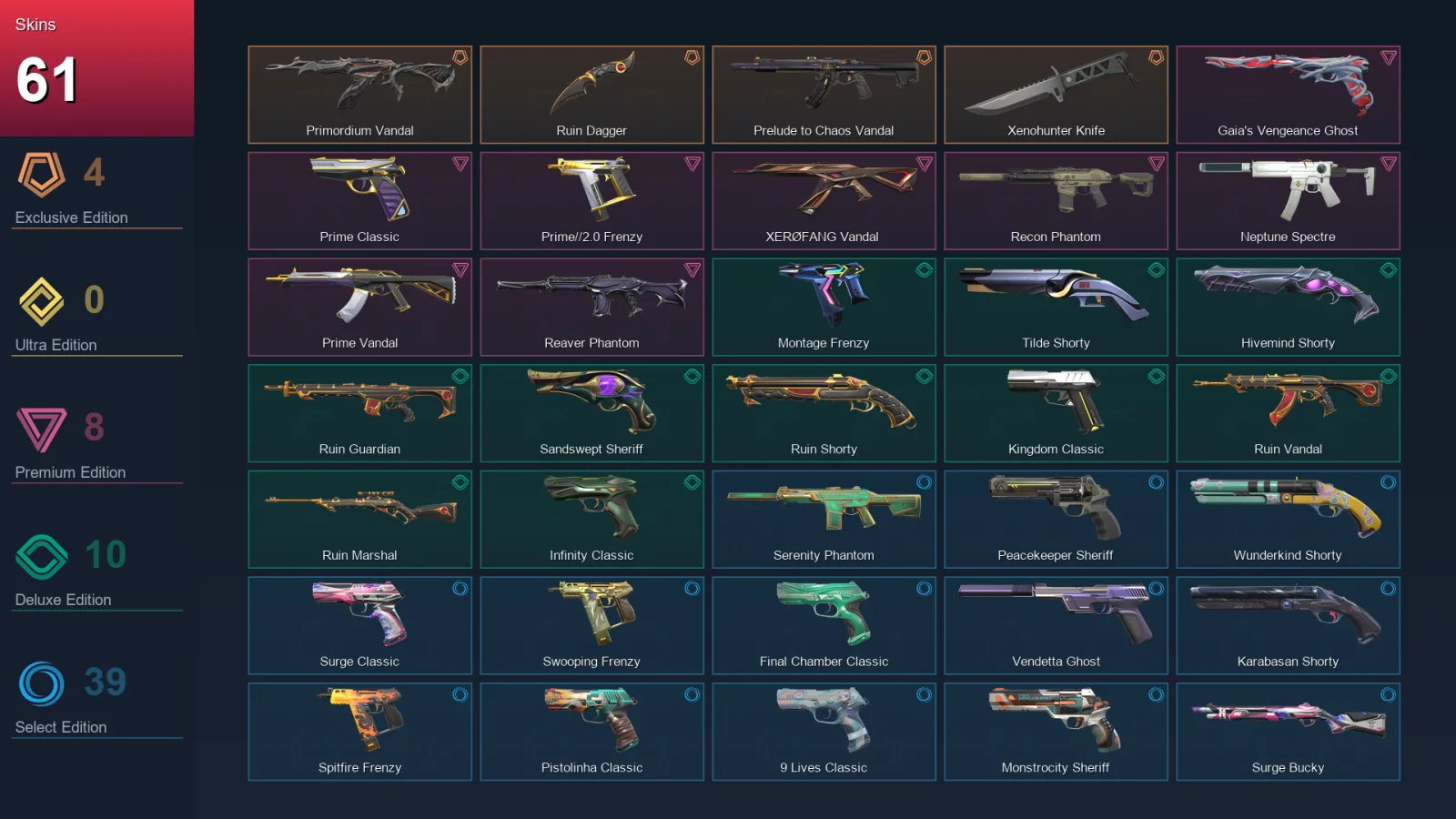 LA | Lv376 | Unranked | 61 Skin | 29 Agent | 137 Buddy