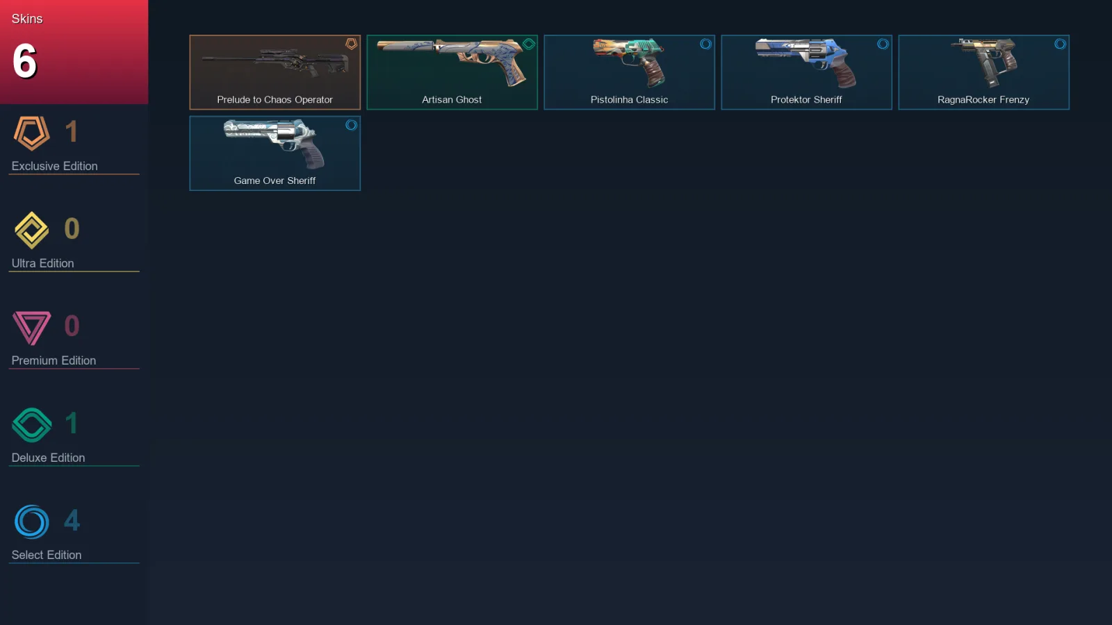 BR | Lv116 | Unranked | 6 Skin | 20 Agent | 52 Buddy — Unranked / Smurf Valorant