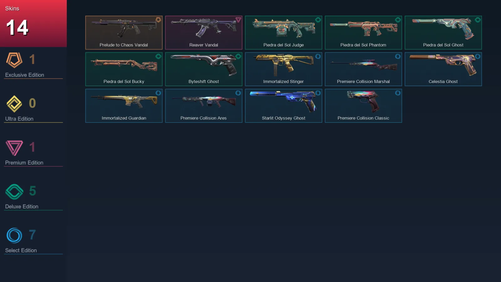 AP | Lv82 | Unranked | 14 Skin | 22 Agent | 38 Buddy