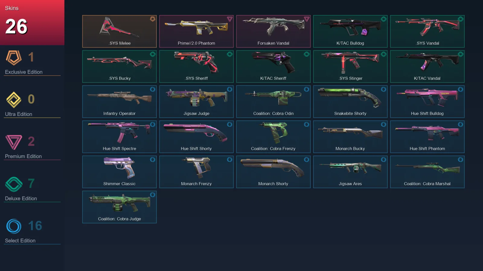 EU | Lv66 | Unranked | 26 Skin | 19 Agent | 42 Buddy