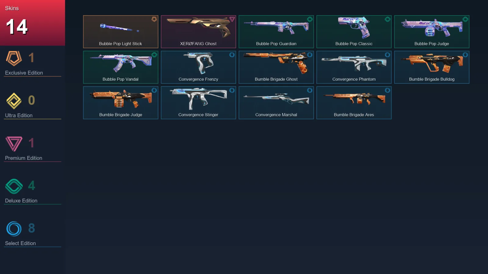 EU | Lv63 | Unranked | 14 Skin | 14 Agent | 28 Buddy