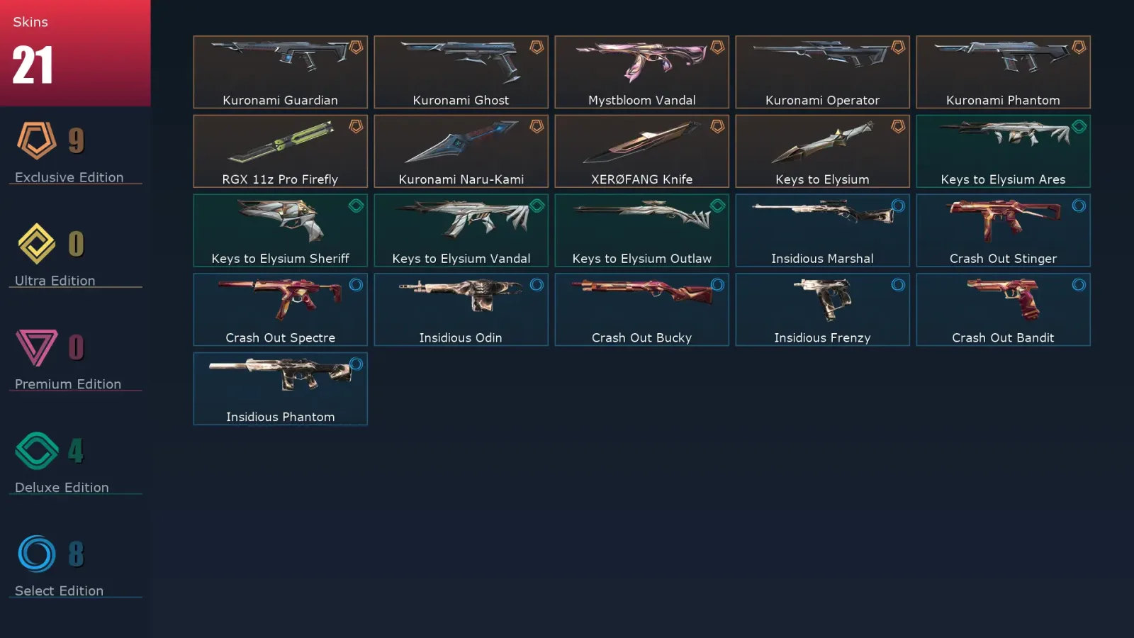 [Valorant] | EU | Level 38 | Ascendant 1 | 13 Agents | 21 Skins — Valorant account
