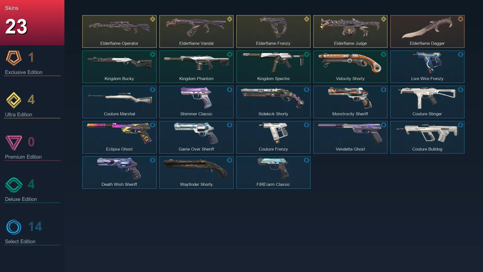 AP | Lv140 | Unranked | 23 Skin | 17 Agent | 80 Buddy