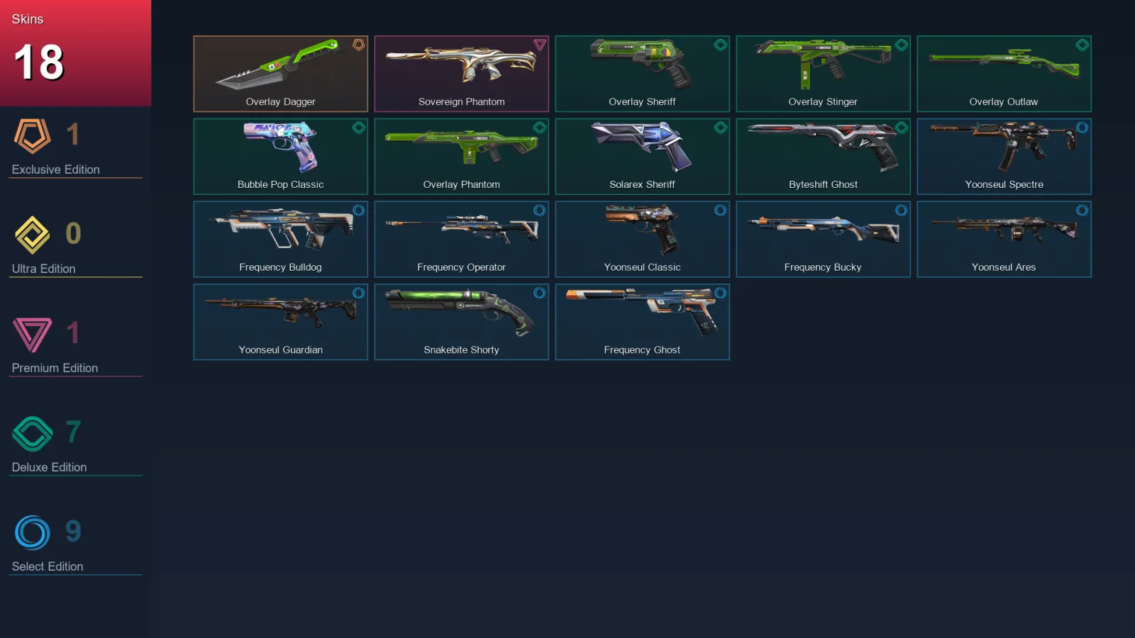 AP | Lv88 | Unranked | 18 Skin | 27 Agent | 37 Buddy