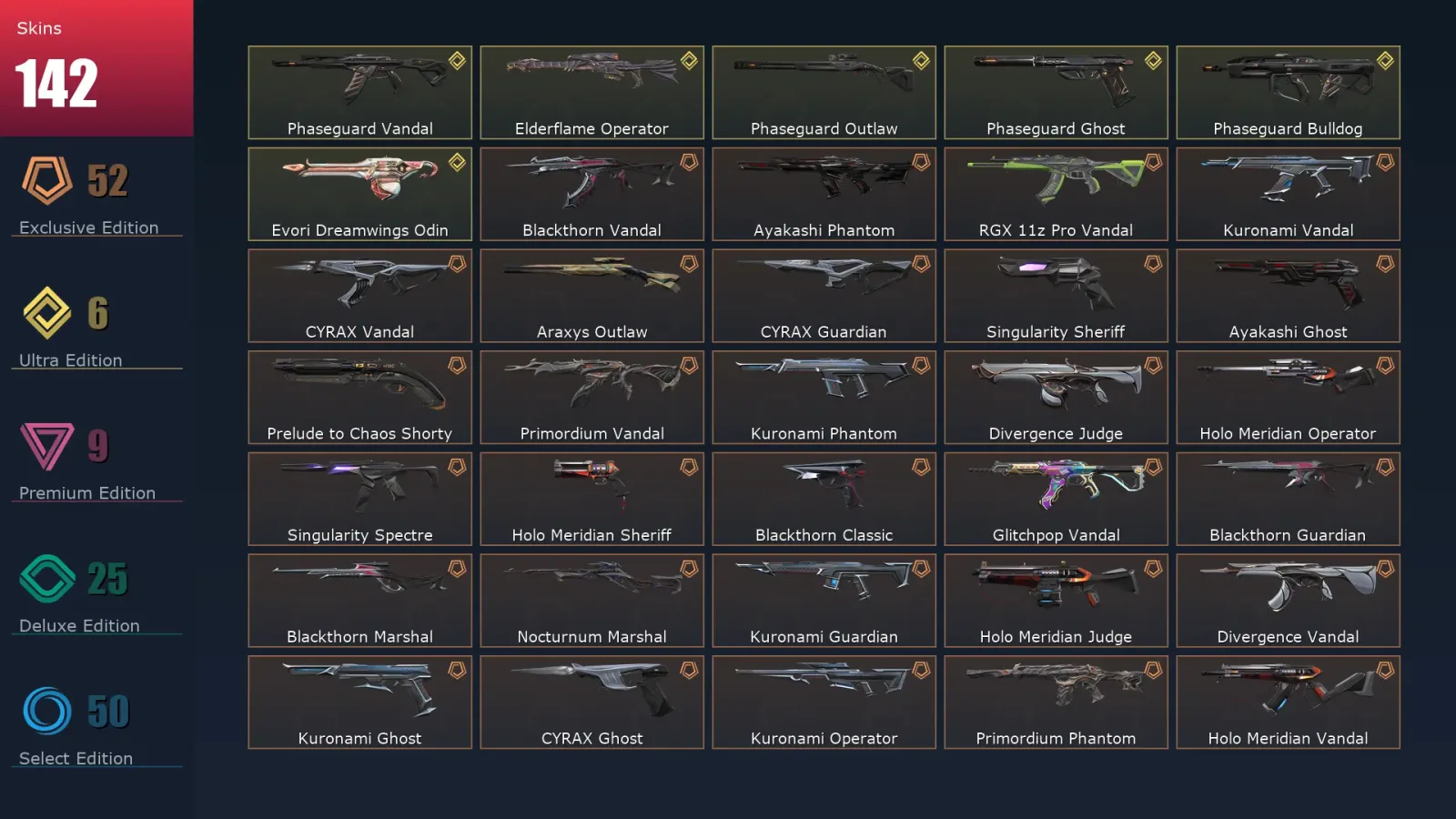 [Valorant] | EU | Level 146 | Platinum 1 | 29 Agents | 142 Skins — Valorant account