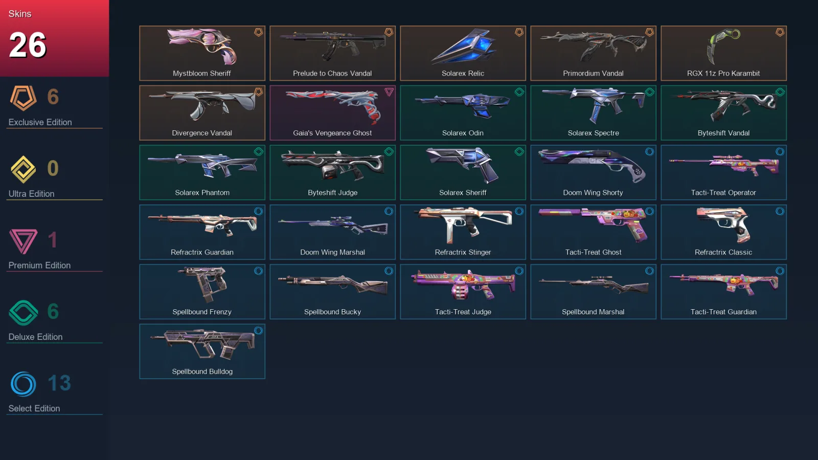 EU | Lv51 | Unranked | 26 Skin | 17 Agent | 28 Buddy — Valorant account